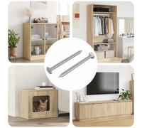 vidaXL Chiodi per Legno 2 pcs Argento Ø 3 x 15 mm Metallo, Chiodi per costruzione, fissaggi per legno, progetti di fai da te, set di chiodi, materiali per ristrutturazione domestica, imperdibili per