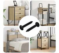 vidaXL Chiodo autofilettante 2 pcs Nero 4 x 25 mm Acciaio