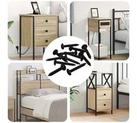 vidaXL Chiodo autofilettante 9000 pcs Nero Acciaio