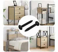 vidaXL Chiodo Filettato 2 pcs Nero M4 x 28 mm Acciaio