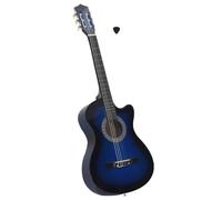 vidaXL Chitarra classica Western 6 corde 38" Blu ombreggiato