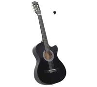 vidaXL Chitarra Classica Cutaway Western con 6 Corde Chitarra Classica Strumenti Musicali Prodotti per Fare Musica Orchestra Nera 38"