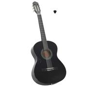 vidaXL Chitarra Classica per Principianti 4/4 Adulti Bambini Elegante Strumento Musicale con Corde Nera 39" Legno Massello di Tiglio