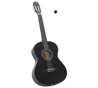 vidaXL Chitarra Classica per Principianti 4/4 Adulti Bambini Elegante Strumento Musicale con Corde Nera 39" Legno Massello di Tiglio
