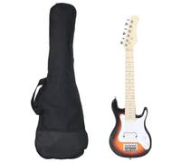 VIDAXL - Chitarra Elettrica Bambini Con Custodia Marrone Bianca 3/4 30'' - SPEDIZIONE GRATUITA