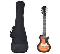 vidaXL Chitarra elettrica per bambini 3/4 30" con custodia Marrone Nera