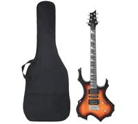 vidaXL Chitarra Elettrica Principianti e Custodia Marrone Nera 4/4 39"