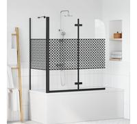 vidaXL Chiusura per Bagno Geometrico Nero 120 x 67 x 129 cm