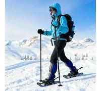vidaXL Racchette da neve 3 in 1 con Bastoni da Trekking Blu, Giardino e Terrazza, Attrezzature da Neve Regolabili, Accessori per Freddo, Set da Trekking