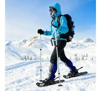 vidaXL Ciaspole 3 in 1 Nero 30 pollici Alluminio e HDPE