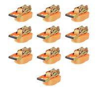 vidaXL Cinghie d'Ancoraggio 10 pz a Cricchetto 2 T 8mx50mm Arancione