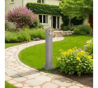 vidaXL Cisterna da Giardino e Rubinetto Grigio Chiaro Effetto Pietra