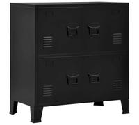 vidaXL Armadio Classificatore Industriale Nero 75x40x80 cm in Acciaio