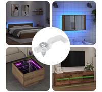 vidaXL Clip per Striscia LED 12 pcs Trasparente 23,8 x 7,3 x 4,3 mm