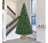 vidaXL Collare per Albero di Natale Marrone 90 x 90 x 28 cm seagrass