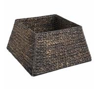 vidaXL Collare per Albero di Natale Nero 50 x 50 x 25 cm, Salotto, Decorazioni Moderne, Gonna Quadrata per Albero, Ornamentale, Resistente e Festiva