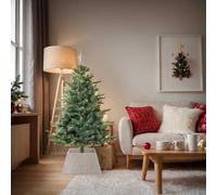 vidaXL Collare per Albero di Natale Quadrato Bianco 60 x 60 x 28 cm