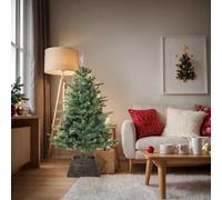 vidaXL Collare per Albero di Natale Quadrato Nero 50 x 50 x 25 cm
