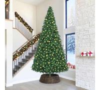 vidaXL Collare per Albero di Natale Rotondo Nero 105 x 105 x 28 cm