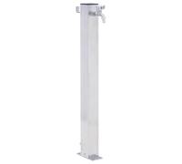 vidaXL Colonna d'Acqua da Giardino 60 cm Acciaio Inox Quadrato