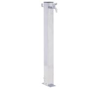 vidaXL Colonna d'Acqua da Giardino 80 cm Acciaio Inox Quadrato