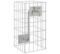 vidaXL Colonna Gabion con Rubinetto 50 x 25 x 25cm in Acciaio Inossidabile - Accessorio da Giardino Robusto e Facile da Montare, Una Struttura Decorativa per Aggiungere Un Accento Moderno al Tuo Giar