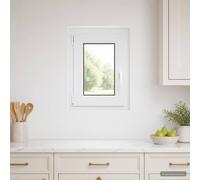 vidaXL Colore interno della finestra del seminterrato Bianco RISOR