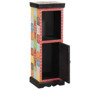 vidaXL Comò Multicolore 30 x 30 x 90 cm Legno di mango massello