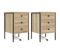 vidaXL Comò Notturno per Riporre roba in Camera da Letto, Superficie Classica, Organizer per Lampade, in Legno Solido