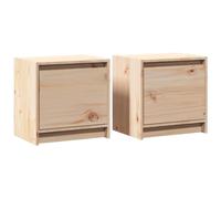 vidaXL Comodini 2 pz 40x30,5x40 cm in Legno Massello di Pino