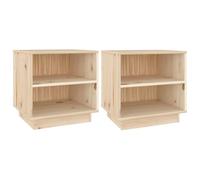 vidaXL Comodini 2 pz 40x34x40 cm in Legno Massello di Pino
