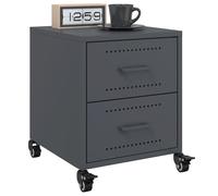 vidaXL Comodini 2 pz Antracite 36x39x43,5 cm in Acciaio