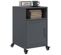 vidaXL Comodini 2 pz Antracite 36x39x59 cm in Acciaio