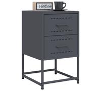 vidaXL Comodini 2 pz Antracite 36x39x60,5 cm in Acciaio