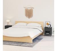vidaXL Comodini 2 pz Antracite 40x30x54,5 cm in Acciaio e Vetro