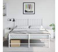 vidaXL Comodini 2 pz in acciaio bianco – 34,5×39×44 cm