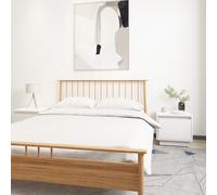 vidaXL Comodini 2 pz Bianchi 35x34x32 cm in Legno Massello di Pino