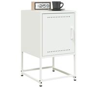 vidaXL Comodini 2 pz Bianchi 36x39x60,5 cm in Acciaio