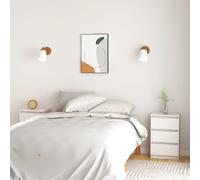 vidaXL Comodini 2 pz Bianchi 40x29,5x64 cm in Legno Massello di Pino