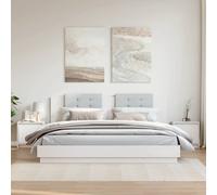 vidaXL Comodini 2 pz Bianchi 40x30,5x40 cm in Legno Massello di Pino