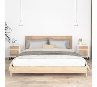 vidaXL Comodini 2 pz Bianchi 40x30x55,5 cm Legno Multistrato e Ferro