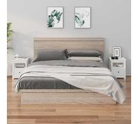 vidaXL Comodini 2 pz Bianchi 40x35x49 cm in Legno Massello di Pino