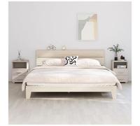 VIDAXL - Comodini 2 Pz Bianchi 40x35x62 Cm In Legno Massello Di Pino