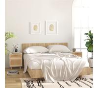 vidaXL Comodini 2 pz Bianchi Legno Massello di Pino e Rattan Naturale