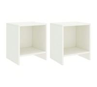 vidaXL Comodini 2 pz Bianco 35x30x40 cm in Pino Massello Questi comodini in legno sono pensati per essere un'aggiunta decorativa e pratica all'arredamento della vostra abitazione. I comodini sono real