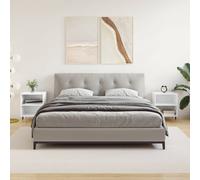 vidaXL Comodini 2 pz Bianco Lucido 40x30x50 cm in Legno Multistrato