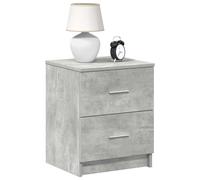 VIDAXL - Comodini 2 Pz Con 2 Cassetti Grigio Cemento 40x36x50 Cm