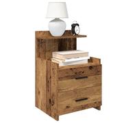 vidaXL Comodini 2 pz con 2 cassetti in legno vecchio 40x36,5x62 cm