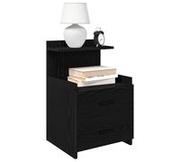 vidaXL Comodini 2 pz con 2 cassetti neri 40x36,5x62 cm