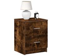 VIDAXL - Comodini 2 Pz Con 2 Cassetti Rovere Fumo 40x36x50 Cm